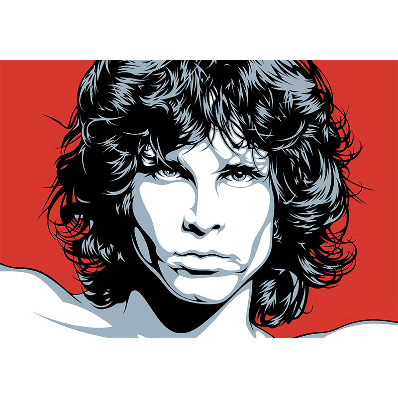 Πίνακας σε καμβά Jim Morrison Vector Art